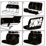 Frienda 15PC Moon Stars Car Seat Cover Set Universal Fit Thick - Image 6