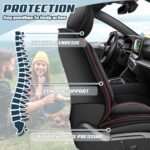 VW Golf Seat Covers 2000-2021 Luxury Nappa Leather Black 2pc - Image 6