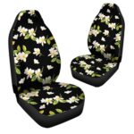 Tropical Plumeria Flower Car Seat Covers Set of 2 Universal Fit - Image 3