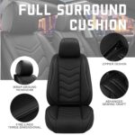 GMC Yukon Seat Covers 2000-2024 Nappa Leather Black 2pc Set - Image 2