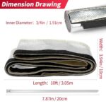 AggSound Heat Shield Wrap 3/4"ID 10FT Aluminized Insulation Sleeve Kit - Image 2