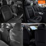 VW Jetta Seat Covers 2008-2025 Faux Leather Front Protector Black - Image 7
