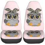 Cute Owl Car Seat Covers 2PC Universal Fit SUV Truck Sedan - Image 2