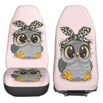 Cute Owl Car Seat Covers 2PC Universal Fit SUV Truck Sedan - Image 4