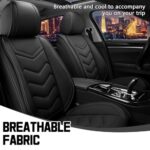 GMC Yukon Seat Covers 2000-2024 Nappa Leather Black 2pc Set - Image 6