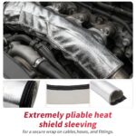 AggSound Heat Shield Wrap 3/4"ID 10FT Aluminized Insulation Sleeve Kit - Image 5