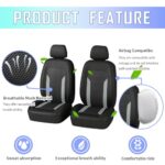 Breathable Mesh Car Seat Covers Gray - Cool Comfort & Sweat Reduction 4PC Set - Image 3