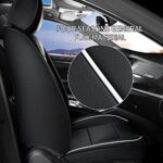 VW Jetta Seat Covers 2008-2025 Faux Leather Front Protector Black - Image 5