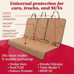 Waterproof Dog Car Seat Cover for SUV Truck Nonslip Tan Pet Liner - Image 2