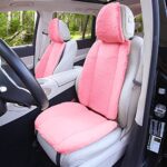 Soft Pink Faux Fur Car Seat Covers | Universal Fit SUV Sedan Van Comfort - Image 2