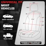 Navy Blue Universal Car Seat Covers Full Set for Cars Trucks SUVs - Image 4