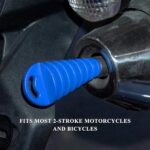 MUQIDA 2PC Motorcycle Exhaust Wash Plug 0.6-1.5" Muffler Protector Blue - Image 6