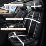 VW Jetta Seat Covers 2008-2025 Faux Leather Front Protector Black - Image 2