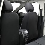 Black Zebra Print Car Seat Covers Full Set with Cup Holders - Image 4