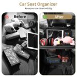 Premium Car Backseat Organizer with Tablet Holder, Kick Mats, Storage Pockets, Tray - Image 2