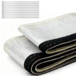 AggSound Heat Shield Wrap 3/4"ID*10FT - Heat Wire Sleeve, Heat Cable, Exhaust Pipe Insulation, RV Hose Insulation & Fuel Line, Aluminized Shroud Sleeving with Hook & Loop and 10PCS Stainless Steel