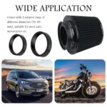 Universal Cold Air Intake Filter Kit w/ 3 Adapters, Boost HP & Performance - Image 7
