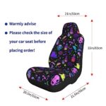 Gothic Witch Car Seat Covers 2PC Universal Front SUV Truck - Image 5