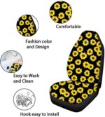 Pink Camo Deer Hunting Car Accessories Set for Women - Universal Seat Covers & Interior Protectors - Image 2