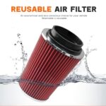 High-Performance Washable Air Filter for Trucks | 4" Cold Intake System | 231mm Inlet - Image 4