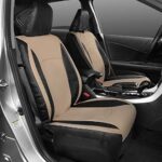 Premium Beige Leather Car Seat Covers | Truck SUV Van | Universal Fit Bucket Seats - Image 2