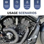 Bawkars 196" Exhaust Heat Wrap Tape Black Fiberglass Shield Kit - Image 3