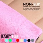 Soft Pink Faux Fur Car Seat Covers | Universal Fit SUV Sedan Van Comfort - Image 6
