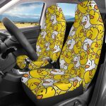 Cute Yellow Duck Car Seat Covers | Universal Fit | Protects Front Seats - Image 3