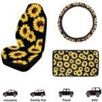 Sunflower Car Accessories Set 10PC Seat Covers Wheel Coasters Women
<br>
Do you want me to create an alternative version? - Image 7