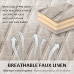 Breathable Sideless Car Seat Covers - Universal Fit, Non-Slip, Beige, 2 Pack - Image 4