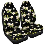 Tropical Plumeria Flower Car Seat Covers Set of 2 Universal Fit - Image 2