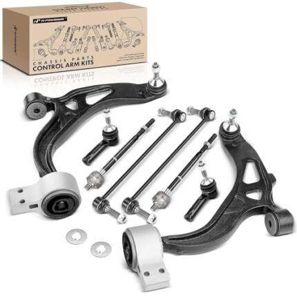 A-Premium Set of 8, Front Lower Control Arm, Sway Bar Link, Inner Outer Tie Rod End, Compatible with Ford Explorer 2011-2017, Police Interceptor Utility 2013-2016