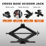 Big RED 2 Ton Scissor Jack with Wrench for Car Truck SUV 4409lbs - Image 2