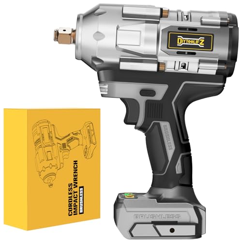Cordless Impact Wrench 1/2 inch for DeWalt 20v Battery, Impact Cordless Impact Wrench 1/2 inch for DeWalt 20v Battery, Impact Wrench 900Ft-lbs(1200N.m) High Torque Brushless Electric Impact Gun, Power Impact Driver with 4-Mode Speed, LED Work Light(no battery)