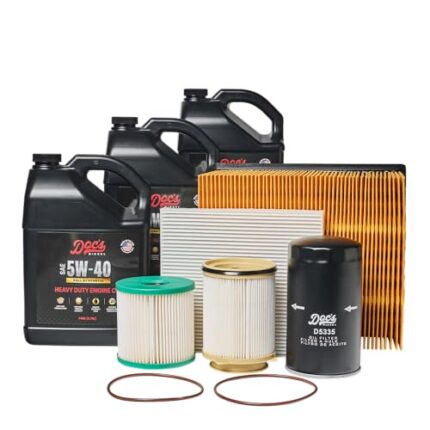 Doc's Diesel 5W-40 Full Synthetic Oil + Filter Maintenance Kit DGF430+DGF401+DPA6314+D5335+D3705+DOCS5W40-3 | Compatible with RAM 6.7L Cummins 2500, 3500, 4500, 5500 2019-2024