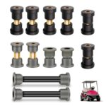 Drive-up Club Car Polyurethane Bushing Kit, Front & Rear Suspension and A Arm Bushing Kit for Precedent 2004-Up G&E Golf Cart, OEM 102506601, 102506401, 102956201, 102956201