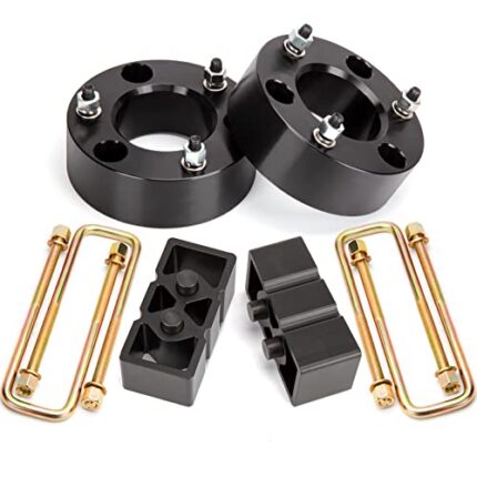 Dynofit Leveling Lift Kit for 2004-2020 F150, 3" Front and 2" Rear Full Suspension Lift Kits Compatible with Ford F-150 2WD 4WD, 3 inch Strut Spacer and 2 inch Aluminum Block & Extended U-Bolt