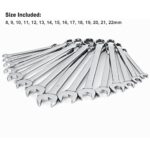 Max Torque 15pc Metric Wrench Set 8-22mm Chrome Vanadium Steel - Image 2