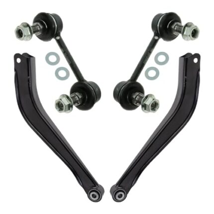 TRQ Rear Suspension Kit Control Arm Sway Bar Stabilizer Link Compatible with 2003-2006 Subaru Baja 2005-2009 Legacy Outback