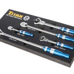 Titan 12175 5-Piece 90-Tooth Swivel Head and Flat Head Ratchet Set
