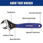 WORKPRO Adjustable Wrench Set 6-10 Inch Chrome Vanadium Steel Precision Tools - Image 2