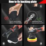 AOBEN 6in Dual Action Car Polisher 1000-4500RPM Variable Speed Kit - Image 3