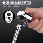 WORKPRO 3PC Ratchet Set 72-Tooth Quick Release 1/4 3/8 1/2 Drive - Image 3