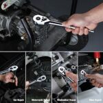 WORKPRO 3PC Ratchet Set 72-Tooth Quick Release 1/4 3/8 1/2 Drive - Image 6