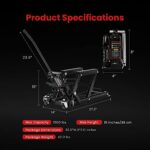 VIVOHOME 1500LBS Hydraulic Motorcycle Lift Jack with Wheels Black - Image 6