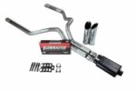 Shopline Dual 3 inch Fits Silverado Fits Sierra 1500 07'-14' Flowmaster Super 44 series Slash Chrome Tip
