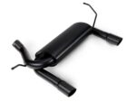 RedRock Dual Outlet Axle Back Exhaust with Black Tips | Durable 409 Stainless Steel Turbo Muffler Upgrade for Deep Exhaust Tone | Compatible with 2007–2018 Jeep Wrangler JK Models