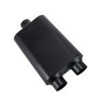 TECTRUC Mufflers 2 Chamber 3.0" Universal Muffler Performance Exhaust Muffler 3.0 inch,Aggressive Sound,Black(3" center in/2.25" dual out/overall 18")