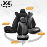 Honda HR-V Seat Covers 2016-2025 Custom Leather 5 Seat Black Grey - Image 7