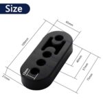 Heavy Duty Exhaust Hanger Rubber Mount 2PCS Black Muffler Isolator - Image 5
